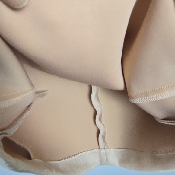 NWOT Calvin Klein Faux-Suede Tulip Sleeve Sheath Dress Light Pink Size 8 Bodycon - Picture 14 of 16